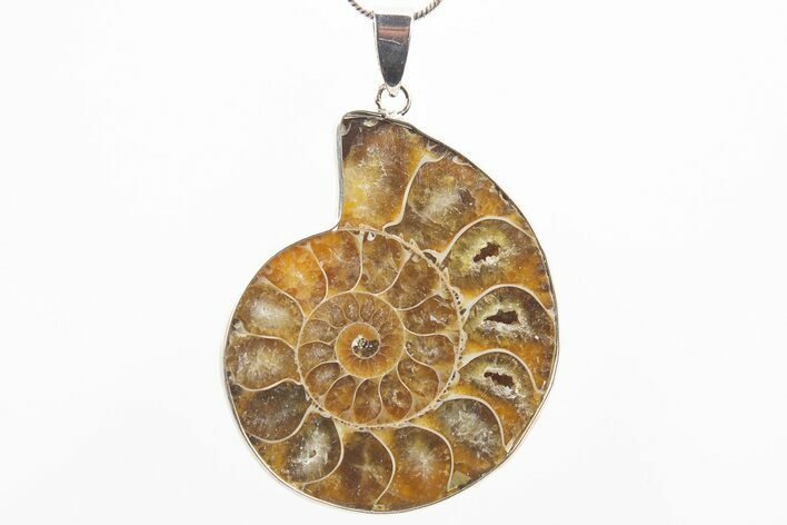 Fossil Ammonite Pendant - Million Years Old #306443